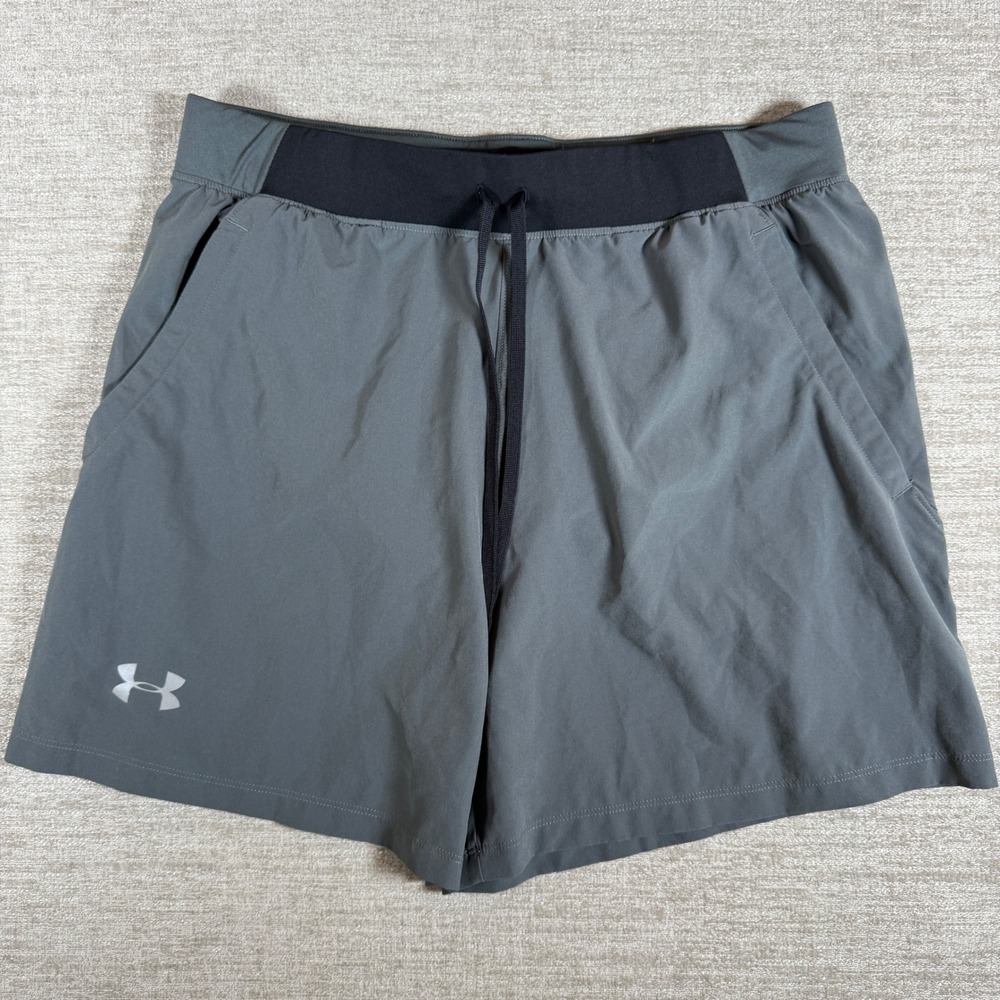 Under Armour Speedpocket Shorts Men L Gray 32/5 Running Athletic